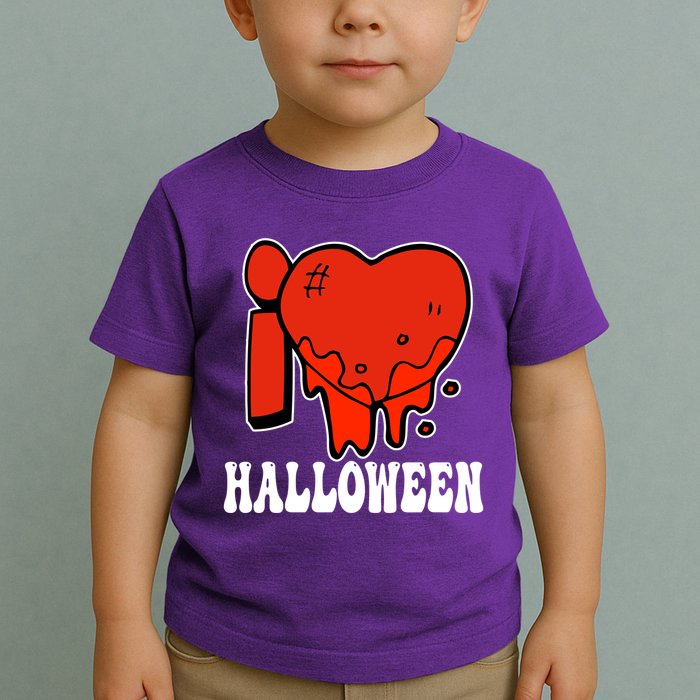 I Love Halloween Creepy Heart Toddler T-Shirt
