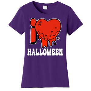 I Love Halloween Creepy Heart Women's T-Shirt