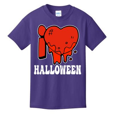 I Love Halloween Creepy Heart Kids T-Shirt