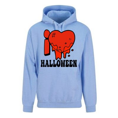 I Love Halloween Creepy Heart Unisex Surf Hoodie