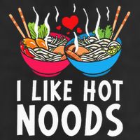 I Like Hot Noods Funny Ramen Noodles 7 Panel Mesh Trucker Snapback Hat