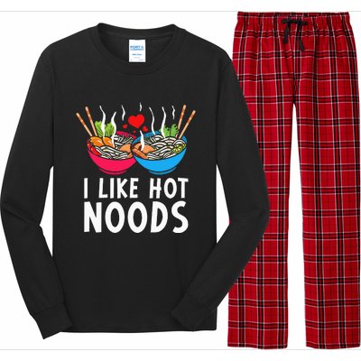 I Like Hot Noods Funny Ramen Noodles Long Sleeve Pajama Set