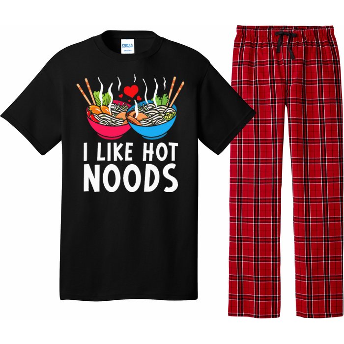 I Like Hot Noods Funny Ramen Noodles Pajama Set