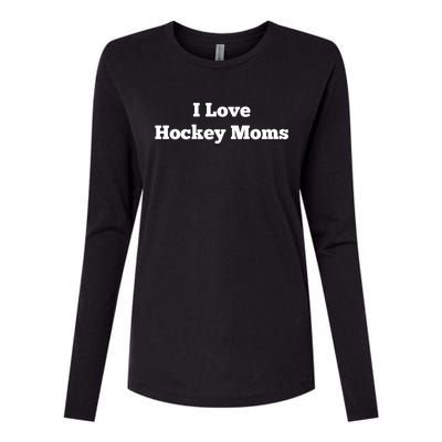 I Love Hockey Moms Gift Womens Cotton Relaxed Long Sleeve T-Shirt