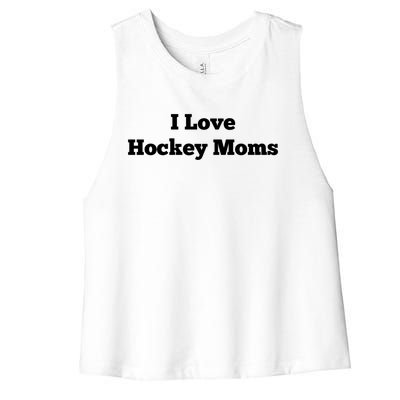 I Love Hockey Moms Gift Women's Racerback Cropped Tank