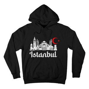 Istanbul Landmark Hagia Sophia Silhouette Turkey Muslim Flag Hoodie