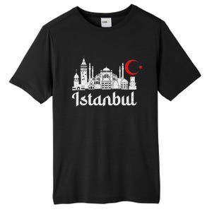 Istanbul Landmark Hagia Sophia Silhouette Turkey Muslim Flag Tall Fusion ChromaSoft Performance T-Shirt