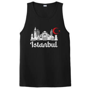 Istanbul Landmark Hagia Sophia Silhouette Turkey Muslim Flag PosiCharge Competitor Tank