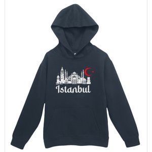 Istanbul Landmark Hagia Sophia Silhouette Turkey Muslim Flag Urban Pullover Hoodie