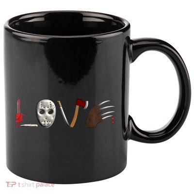 I Love Horror Movies Scary Movie 11oz C Handle Ceramic Mug