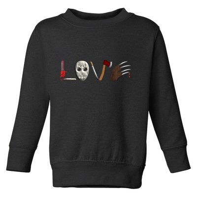 I Love Horror Movies Scary Movie Toddler Sweatshirt