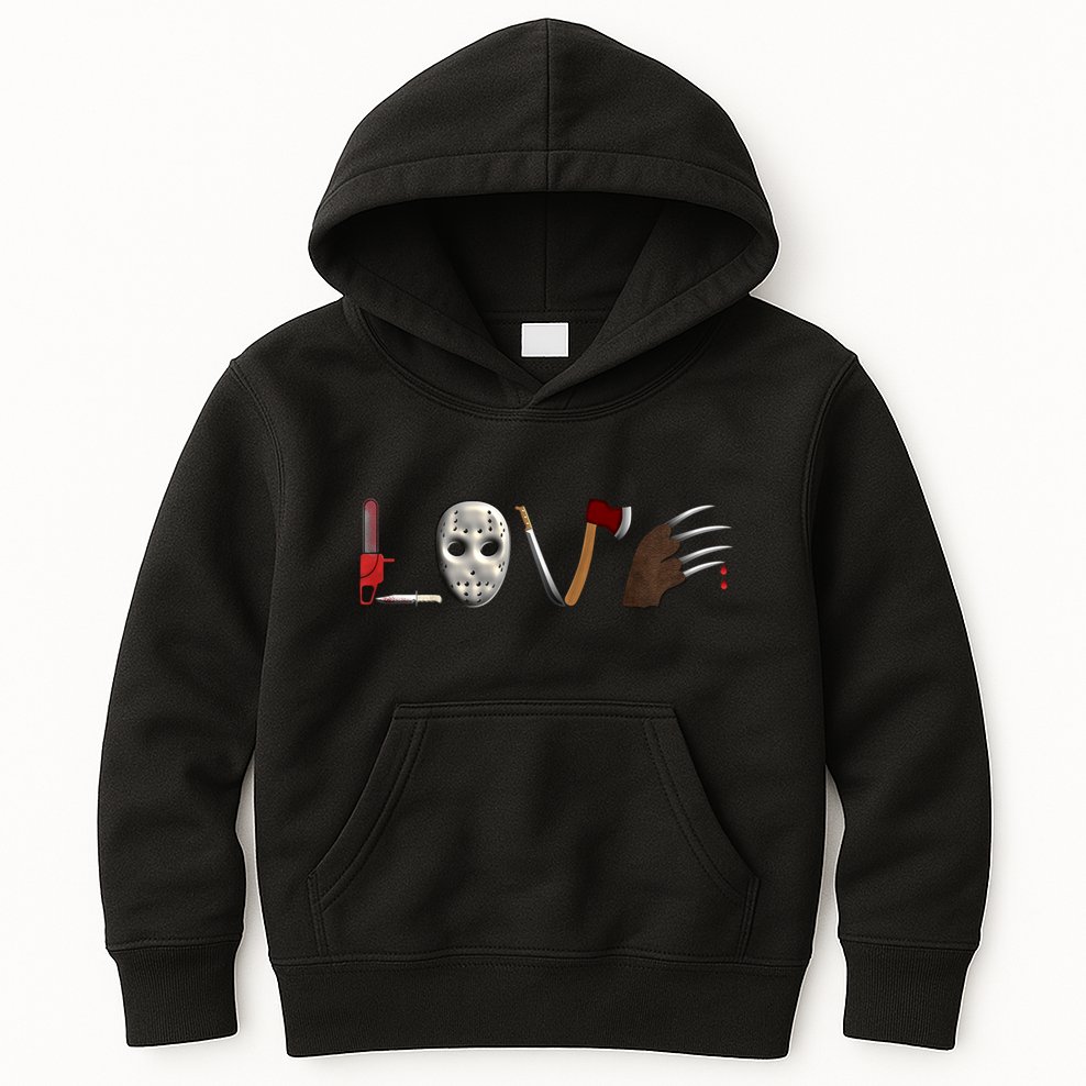 I Love Horror Movies Scary Movie Kids Hoodie