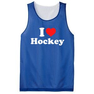 I Love Hockey Cute Gift Mesh Reversible Basketball Jersey Tank