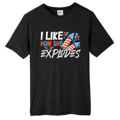 I Like How She Explodes, I Like How He Bangs, 4th of July Tall Fusion ChromaSoft Performance T-Shirt