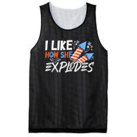 I Like How She Explodes, I Like How He Bangs, 4th of July Mesh Reversible Basketball Jersey Tank