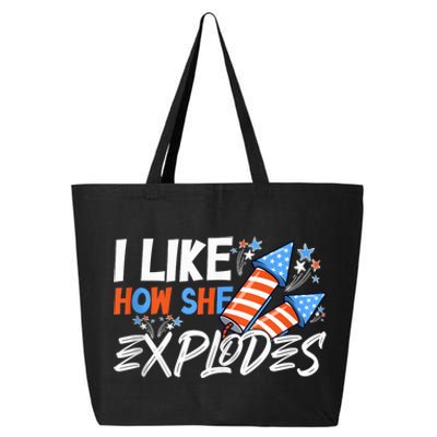 I Like How She Explodes, I Like How He Bangs, 4th of July 25L Jumbo Tote