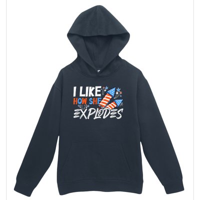 I Like How She Explodes, I Like How He Bangs, 4th of July Urban Pullover Hoodie