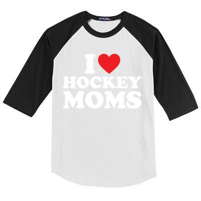 I Love Hockey Moms Meaningful Gift I Heart Hockey Moms Cute Gift Kids Colorblock Raglan Jersey