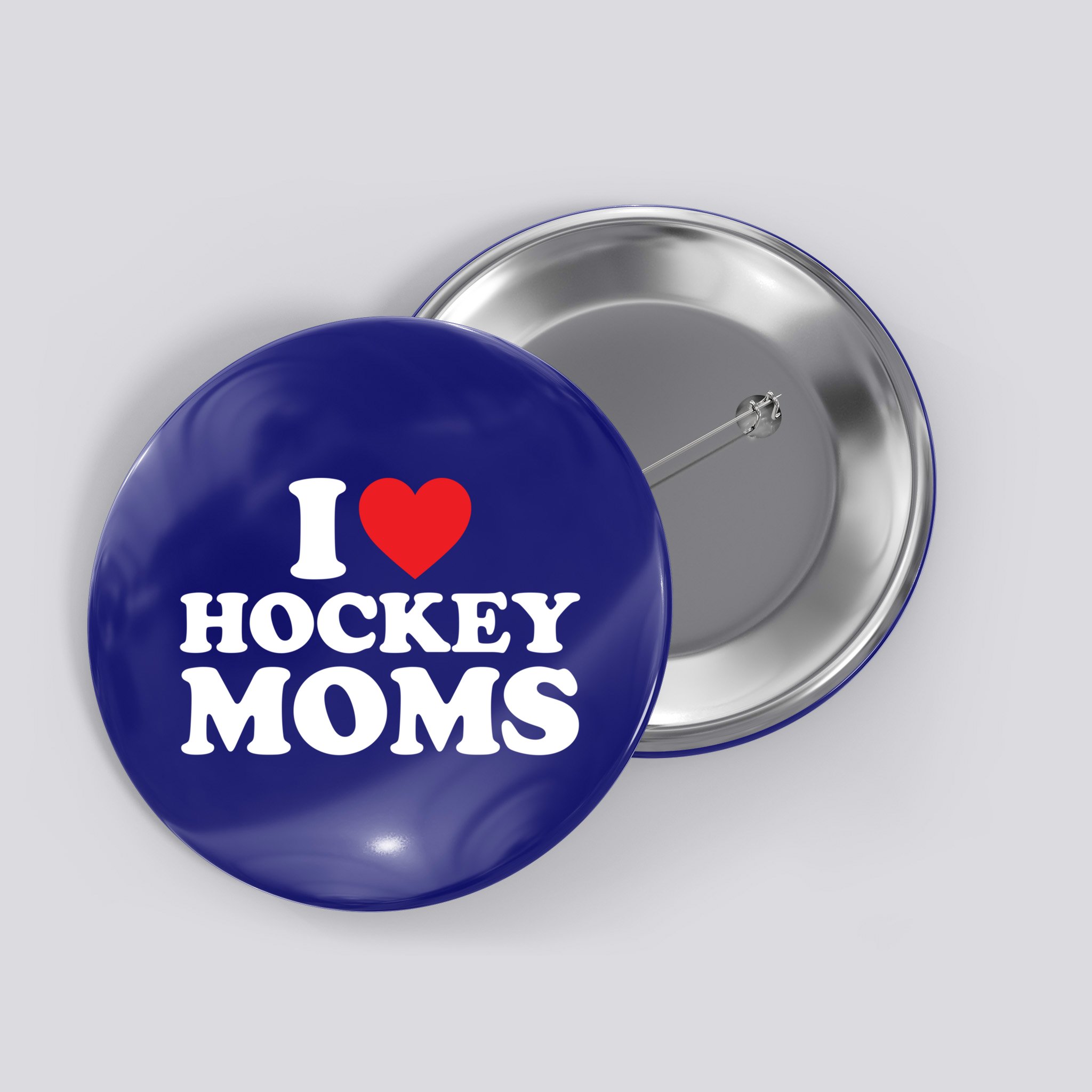 I Love Hockey Moms Meaningful Gift I Heart Hockey Moms Cute Gift Button