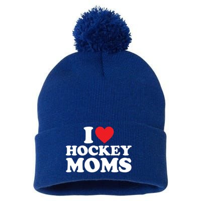 I Love Hockey Moms Meaningful Gift I Heart Hockey Moms Cute Gift Pom Pom 12in Knit Beanie