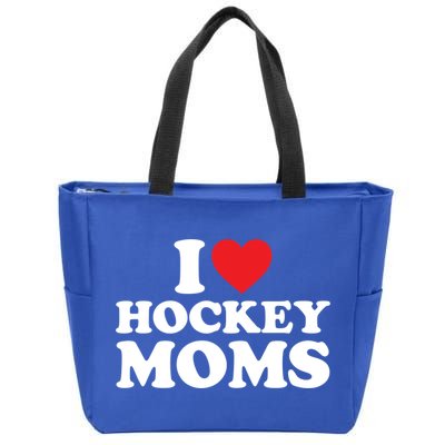 I Love Hockey Moms Meaningful Gift I Heart Hockey Moms Cute Gift Zip Tote Bag