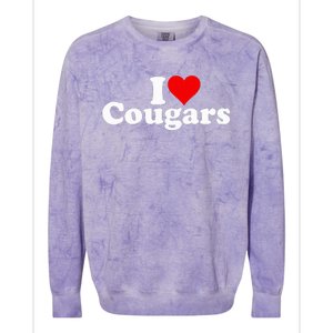 I Love Heart Cougars Sexy Older Women Colorblast Crewneck Sweatshirt