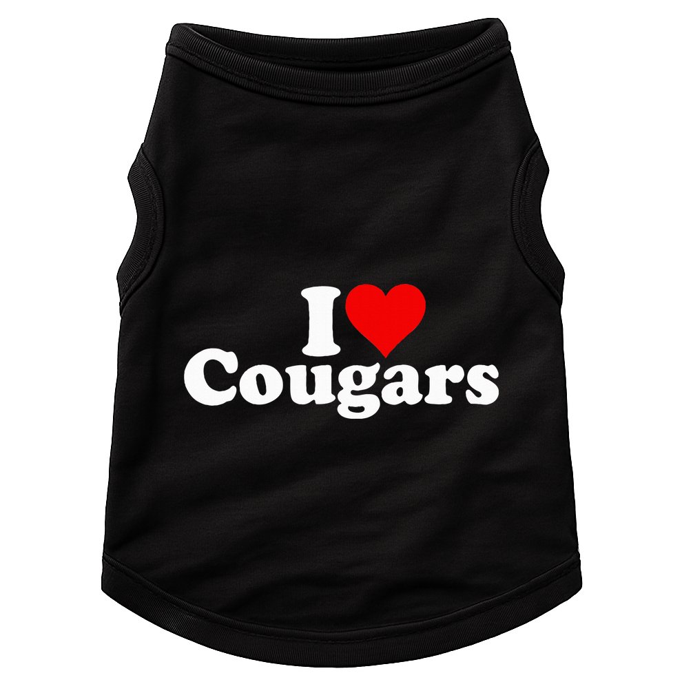 I Love Heart Cougars Sexy Older Women Doggie Tank