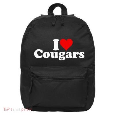 I Love Heart Cougars Sexy Older Women 16 in Basic Backpack