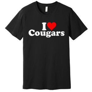 I Love Heart Cougars Sexy Older Women Premium T-Shirt