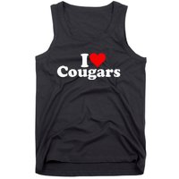 I Love Heart Cougars Sexy Older Women Tank Top