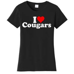 I Love Heart Cougars Sexy Older Women Women's T-Shirt