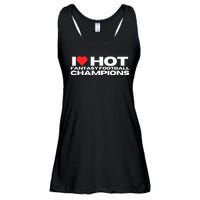 I Love Hot Fantasy Football Champions Mom Wife Girlfriend Ladies Essential Flowy Tank