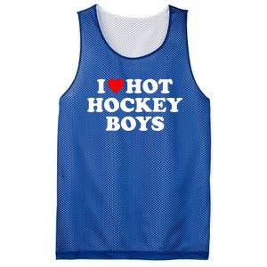 I Love Hot Hockey Gift Mesh Reversible Basketball Jersey Tank