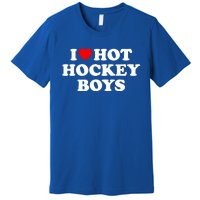 I Love Hot Hockey Gift Premium T-Shirt