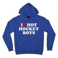 I Love Hot Hockey Gift Tall Hoodie