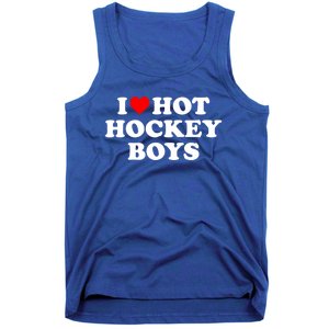 I Love Hot Hockey Gift Tank Top