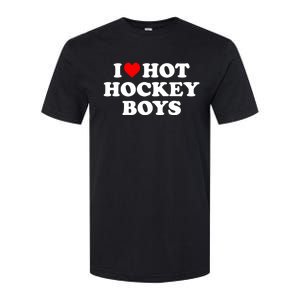 I Love Hot Hockey Gift Softstyle CVC T-Shirt