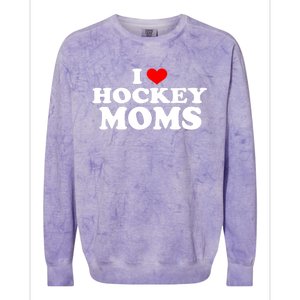 I Love Hockey Moms Funny Christmas Gift Colorblast Crewneck Sweatshirt