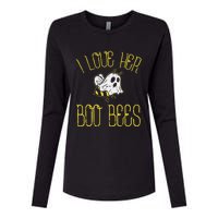 I Love Her Boo Bees Couples Halloween Womens Cotton Relaxed Long Sleeve T-Shirt