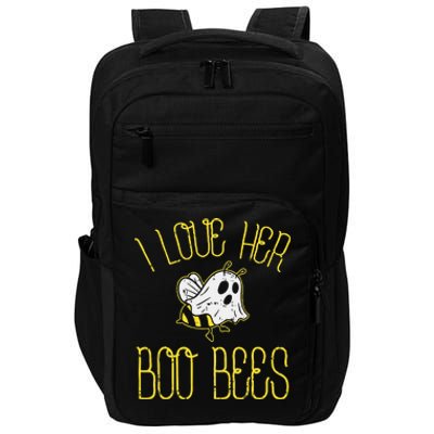 I Love Her Boo Bees Couples Halloween Impact Tech Backpack