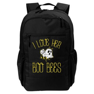 I Love Her Boo Bees Couples Halloween Daily Commute Backpack