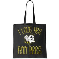 I Love Her Boo Bees Couples Halloween Tote Bag