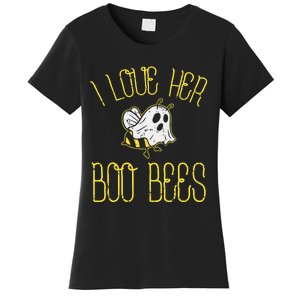 I Love Her Boo Bees Couples Halloween Women's T-Shirt