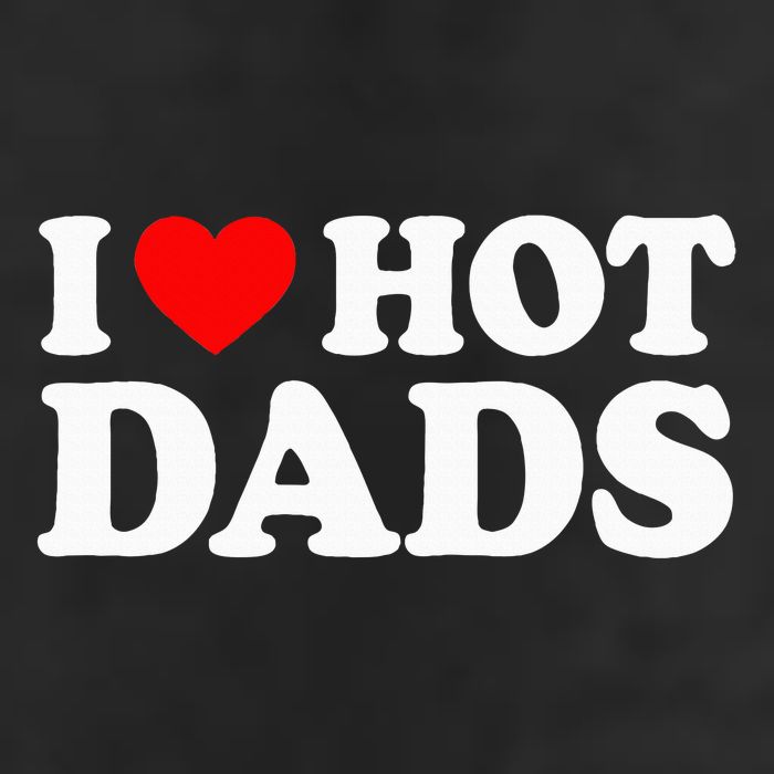 I Love Hot Dads I Heart Hot Dads 7 Panel Mesh Trucker Snapback Hat