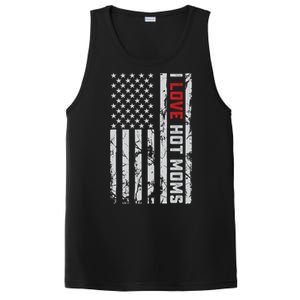 I Love Hot Moms American Usa Flag Gift PosiCharge Competitor Tank