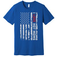 I Love Hot Moms American Usa Flag Gift Premium T-Shirt