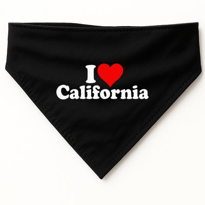 I LOVE HEART CALIFORNIA CALI STAT USA-Made Doggie Bandana