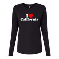 I LOVE HEART CALIFORNIA CALI STAT Womens Cotton Relaxed Long Sleeve T-Shirt