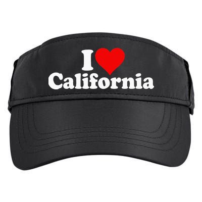 I LOVE HEART CALIFORNIA CALI STAT Adult Drive Performance Visor