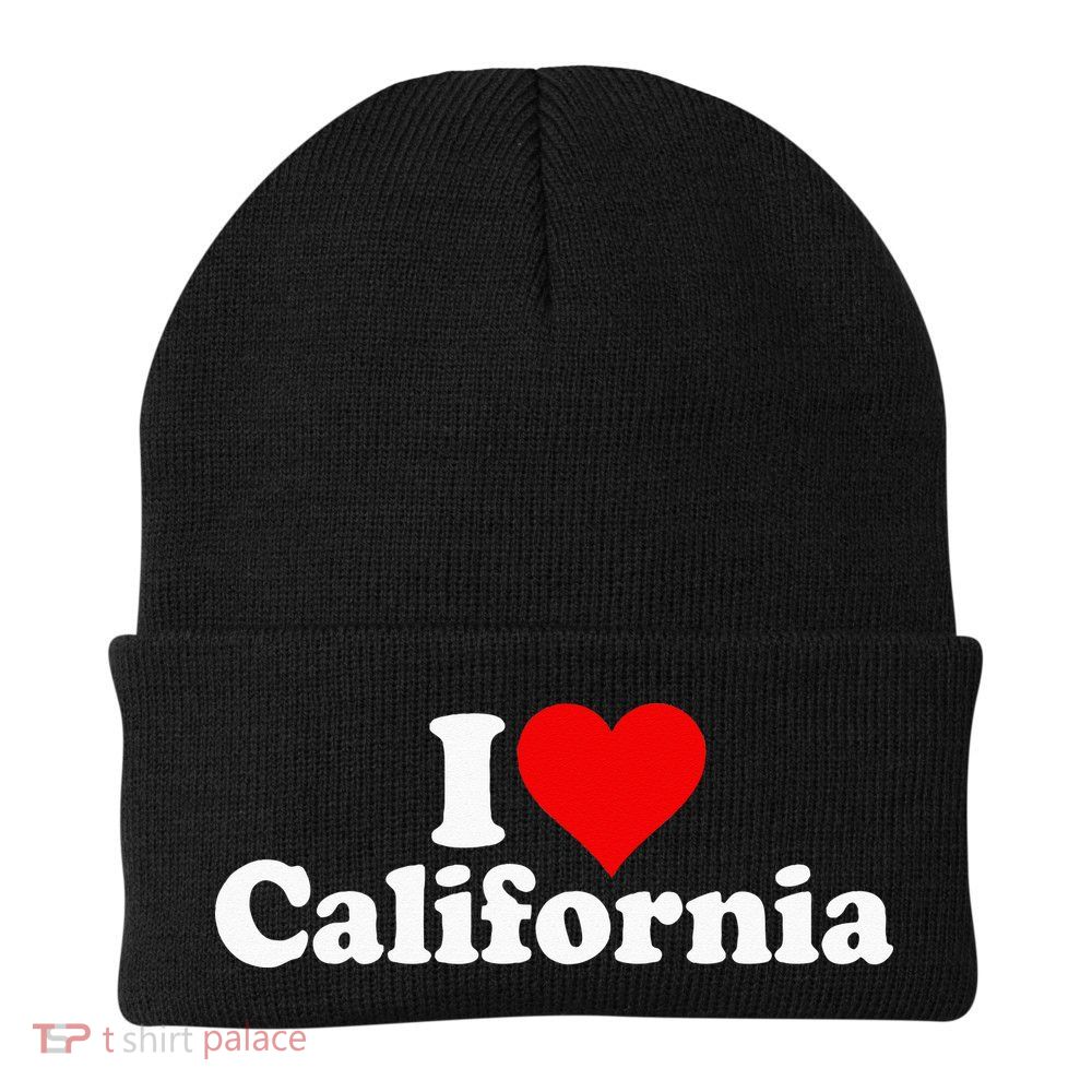 I LOVE HEART CALIFORNIA CALI STAT Beanie